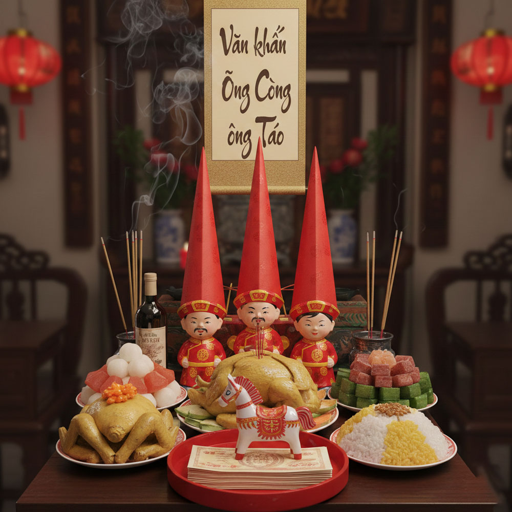 Văn khấn ông Công ông Táo hàng năm